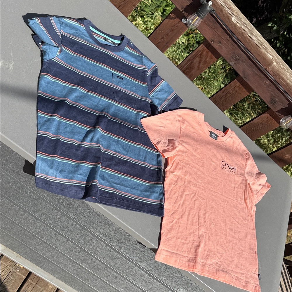 10/13 Boys O'Neill Kids Navy and Coral T-Shirt Duo NWOT